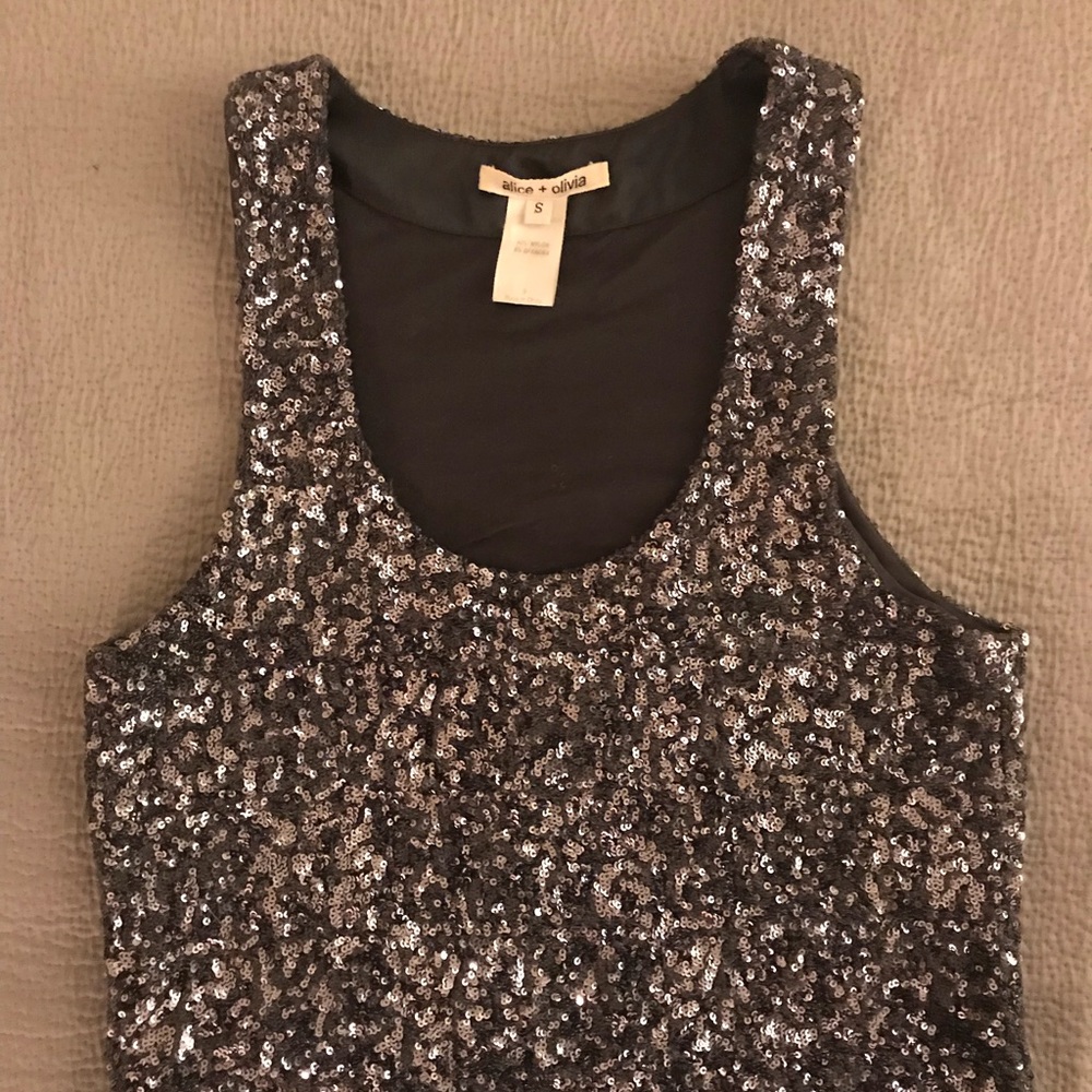 Alice + Olivia Sequin Cocktail Dress